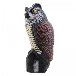 36CM Plaisteacha Gairdín Ornáide Owl Clós Sparr Decoy Decor Réalaíoch Decoy Decoy